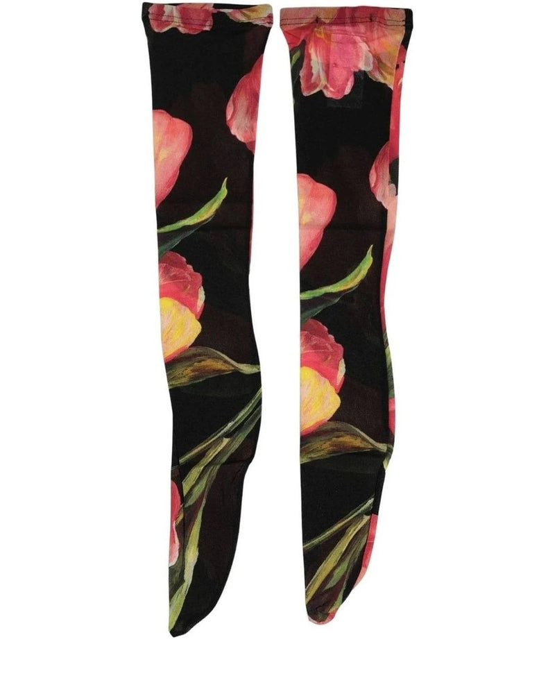 Dolce & Gabbana Knee Sock in black, Nylon