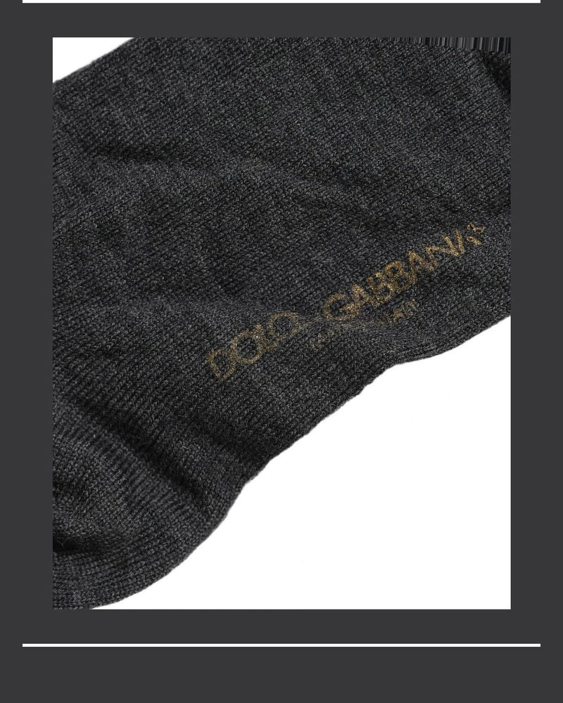 Dolce & Gabbana Knee Sock in gray, Virgin Wool — view 4