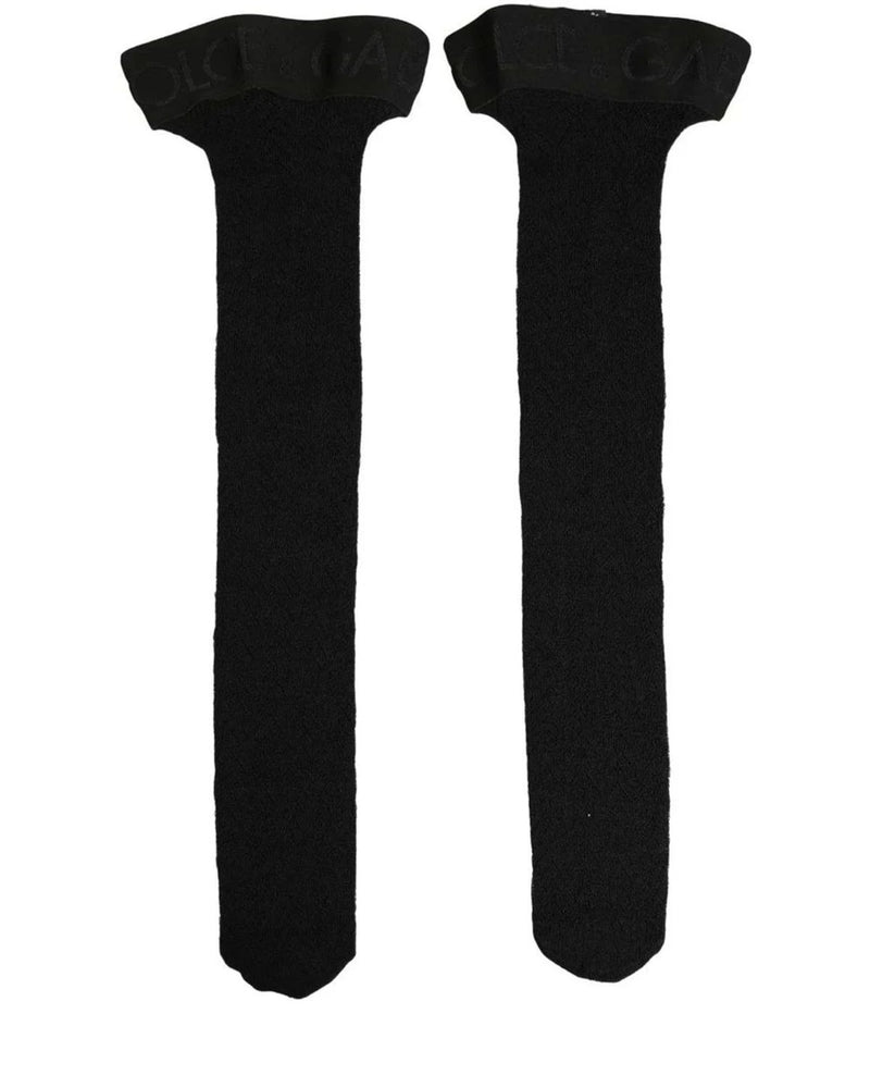 Dolce & Gabbana Knee Sock in black, Wool