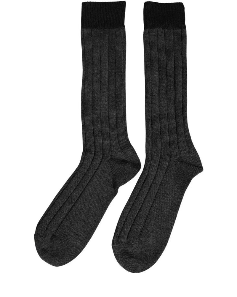 Dolce & Gabbana Knee Sock in gray, Wool — view 2