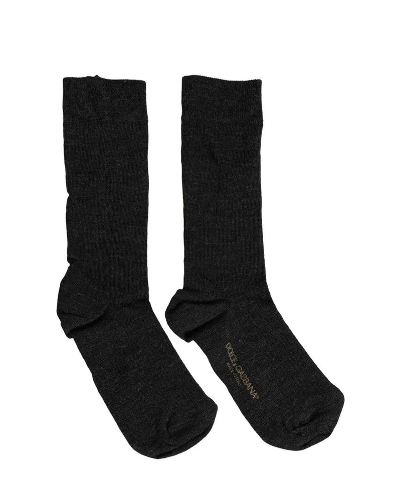 Dolce & Gabbana Crew Sock in black, Wool — view 2