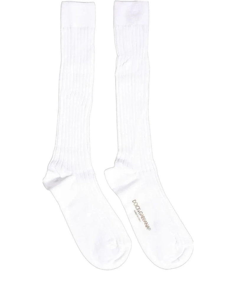 Dolce & Gabbana Knee Sock in white — view 3