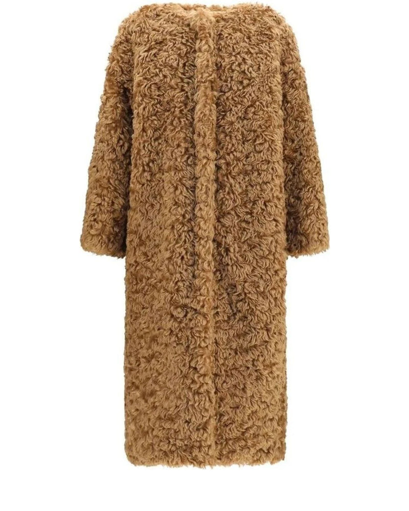 Kristina Ti Pea Coat in brown, Polyester