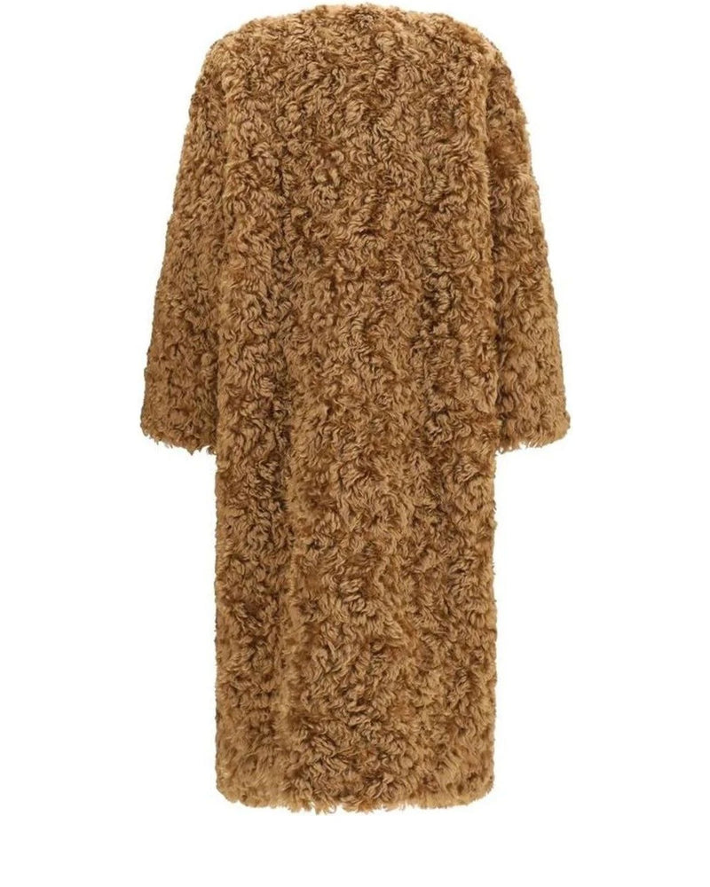 Kristina Ti Pea Coat in brown, Polyester — view 2