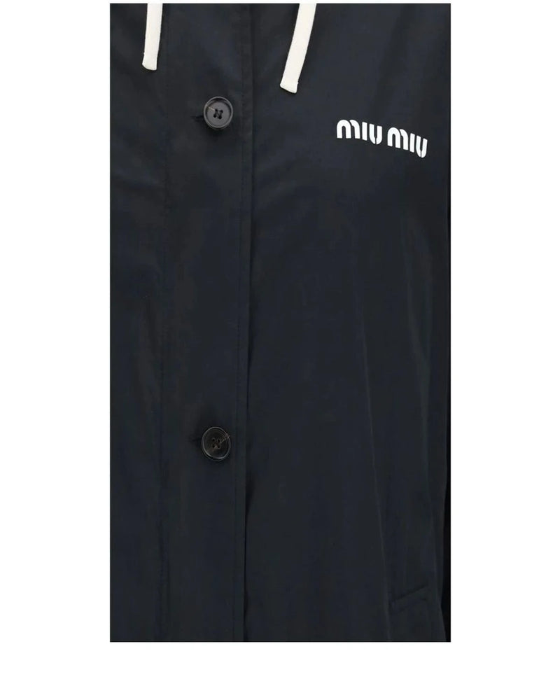Miu Miu Rain Coat in black, Cotton — view 3