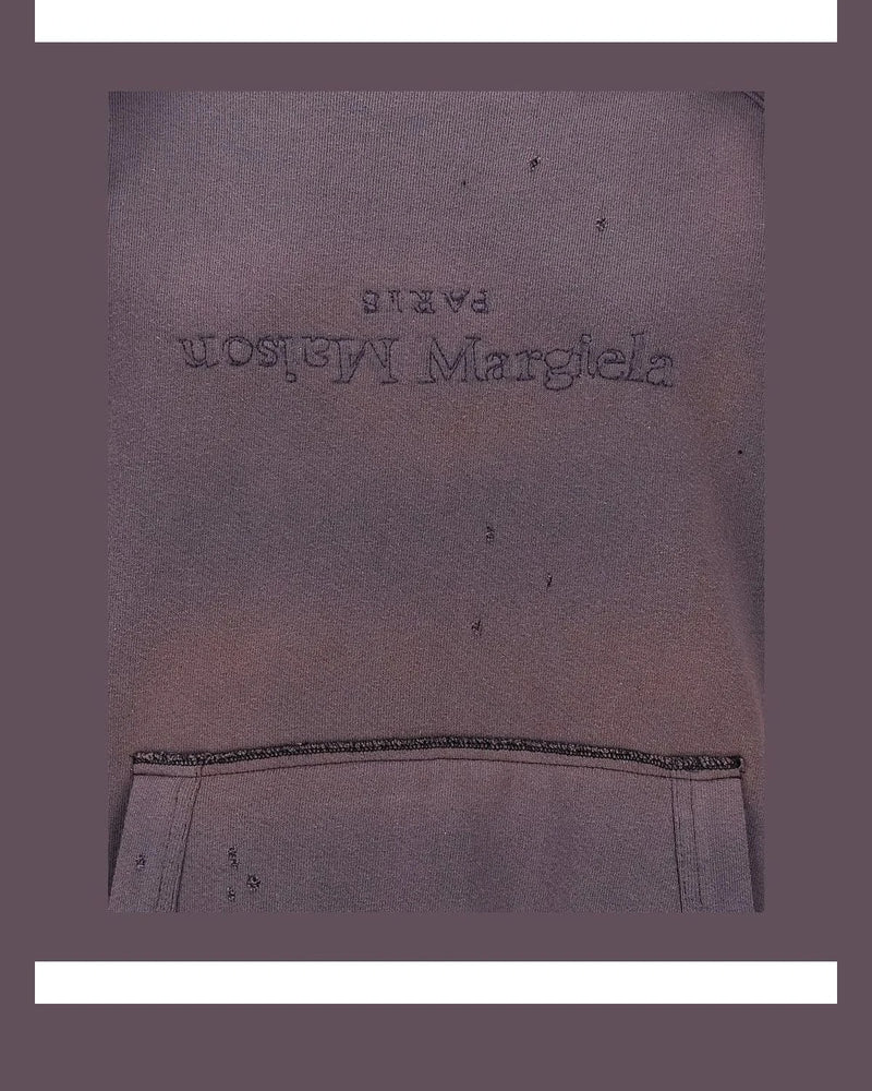 Maison Margiela Hoodie in purple, Cotton — view 4