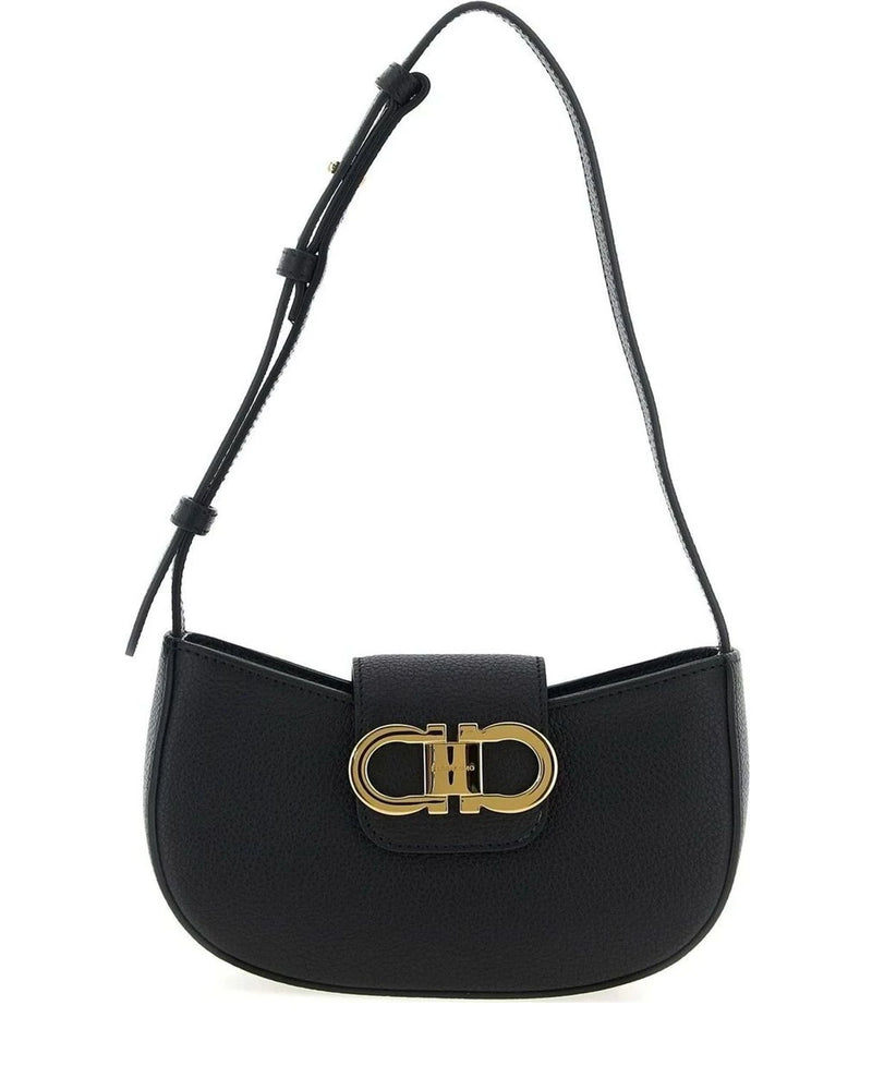 Ferragamo Shoulder Bag in black, Calfskin Leather