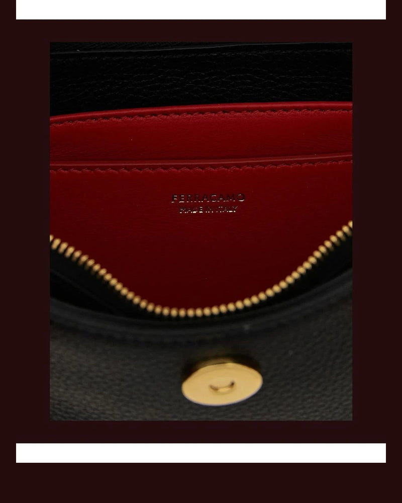 Ferragamo Shoulder Bag in black, Calfskin Leather — view 4