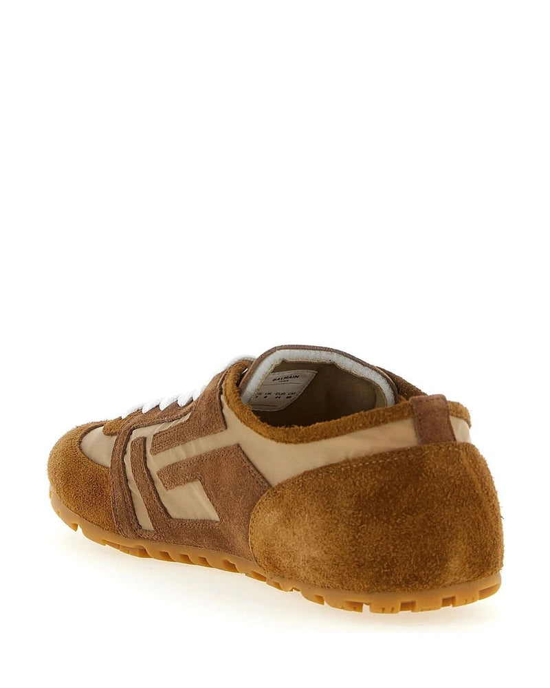Balmain Sneakers in brown, Calfskin Leather — view 3
