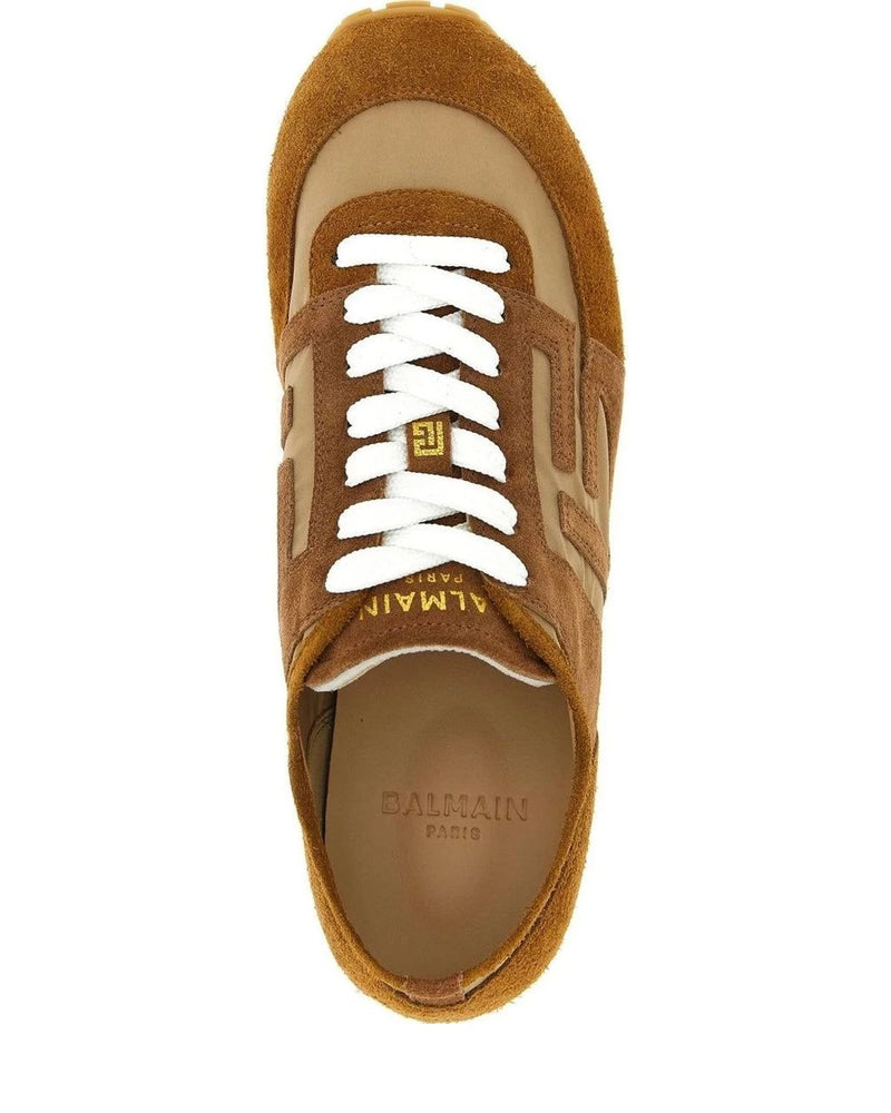 Balmain Sneakers in brown, Calfskin Leather — view 4