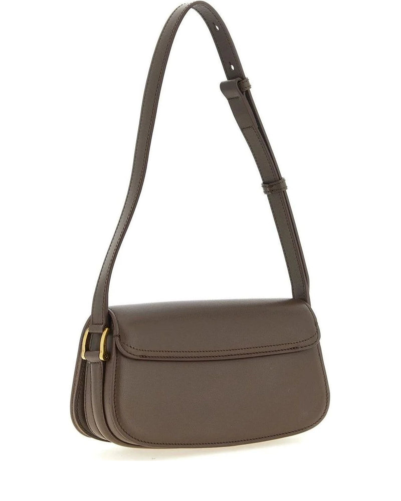 Ami Paris Shoulder Bag in brown, Cow Leather — view 2