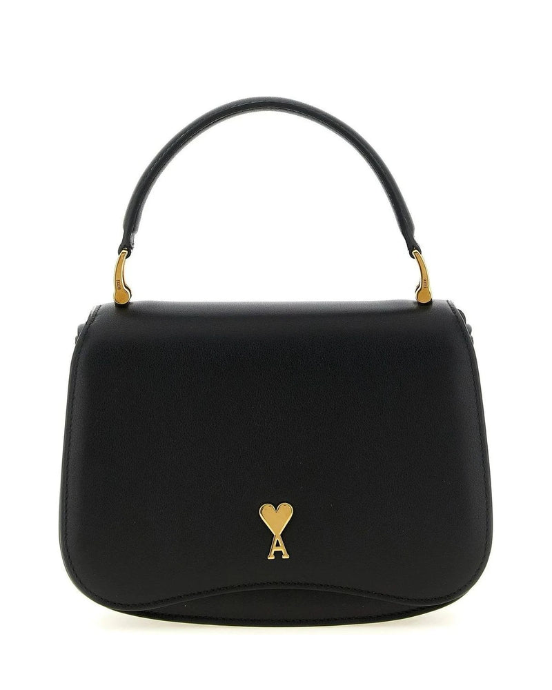 Ami Paris Shoulder Bag in black, Cow Leather