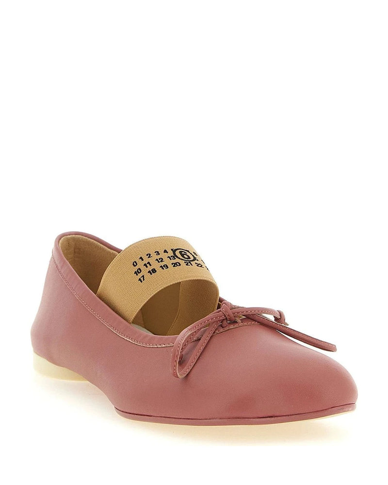 MM6 Maison Margiela Ballet Flats in pink, Sheepskin Leather — view 2