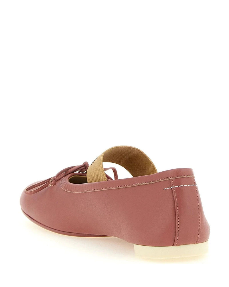 MM6 Maison Margiela Ballet Flats in pink, Sheepskin Leather — view 3