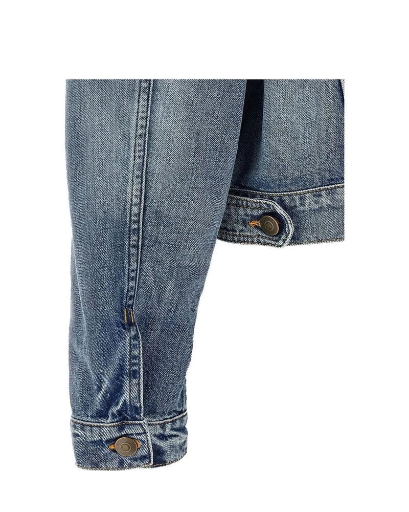 Maison Margiela Trucker Jacket in blue, Cotton — view 5