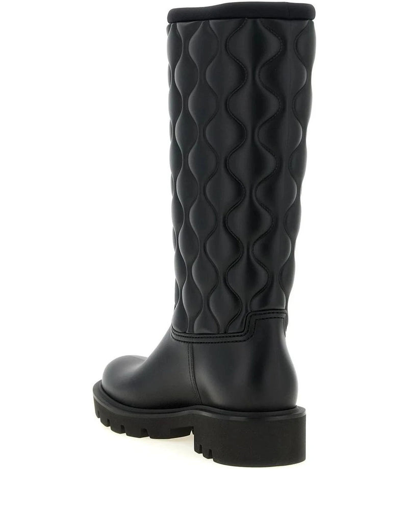 Moncler Knee High Boots in black, Pvc — view 3