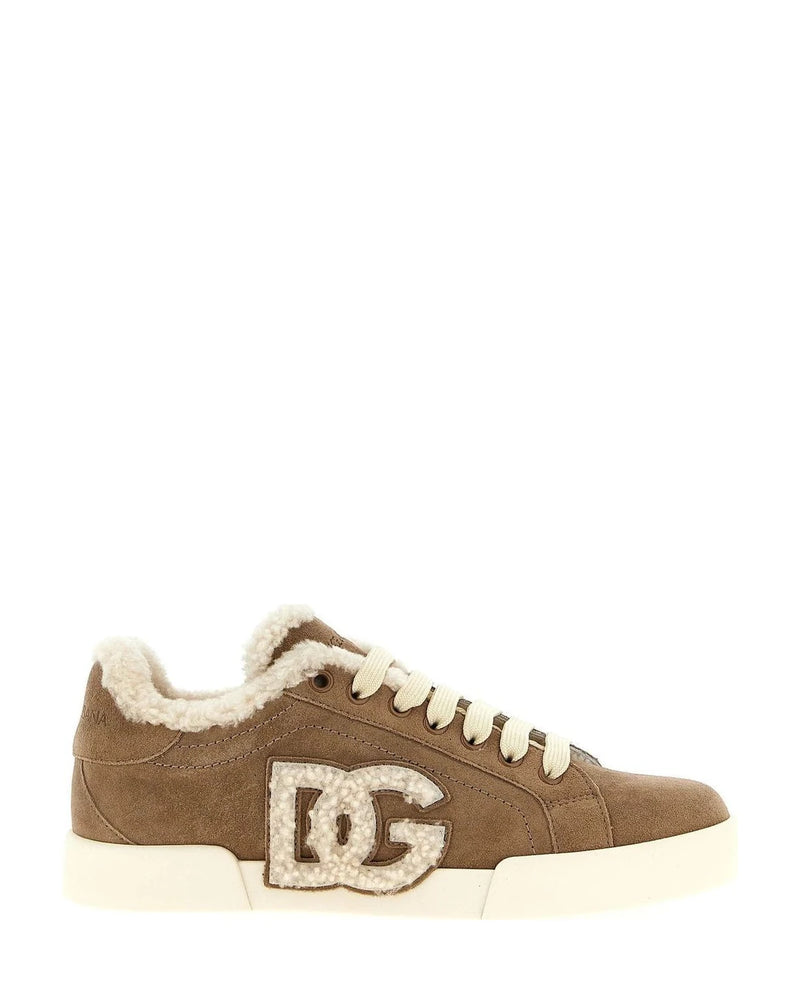 Dolce & Gabbana Sneakers in brown, Sheepskin