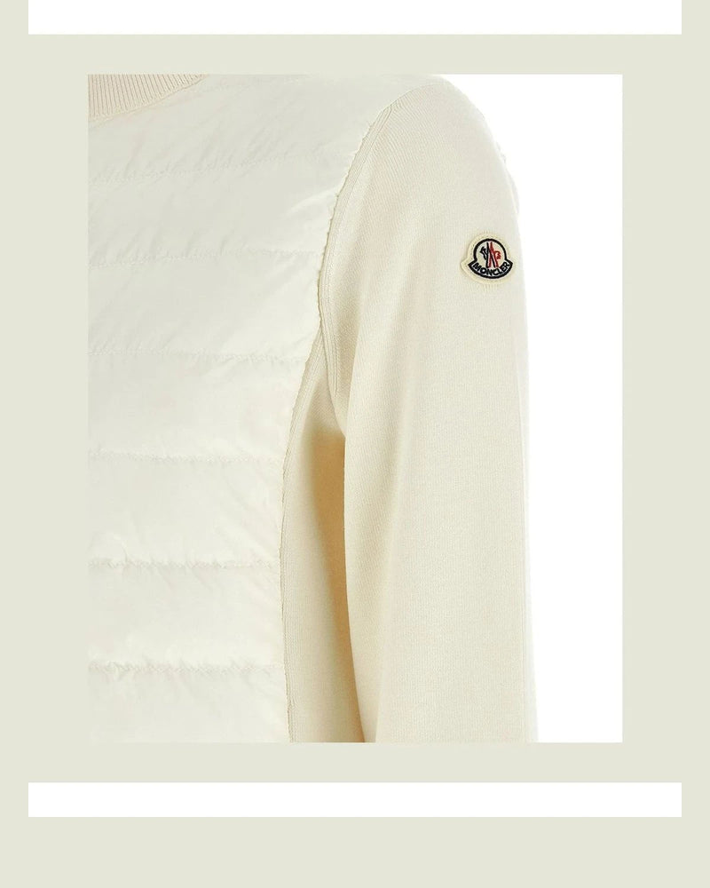 Moncler Cardigan in white, Polyamide — view 4