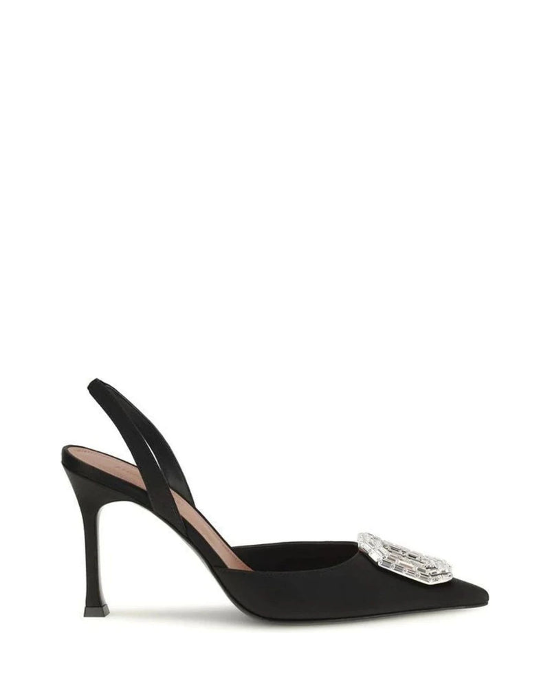 Amina Muaddi Pumps in black, Silk Satin