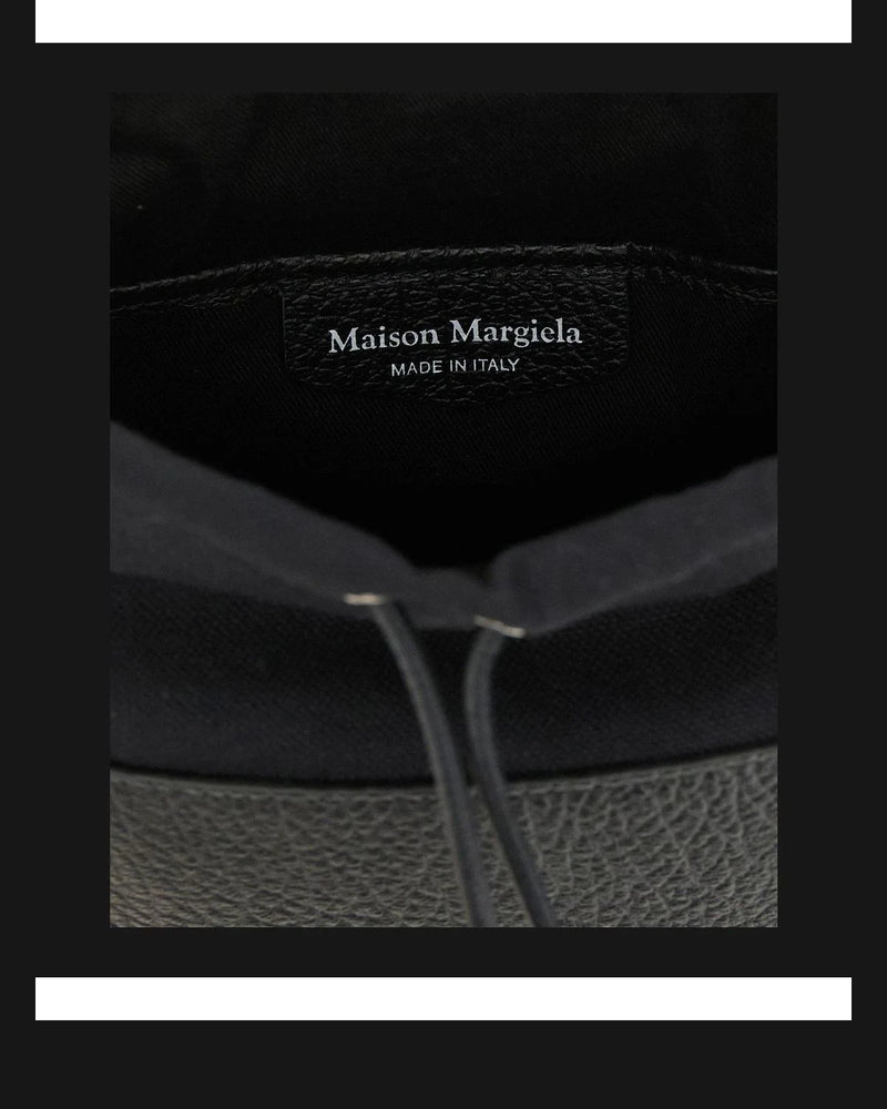 Maison Margiela Bucket Bag in black, Calfskin Leather — view 4