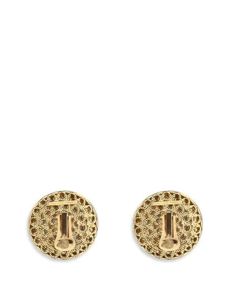 Alessandra Rich Earring in gold, Glass — view 2