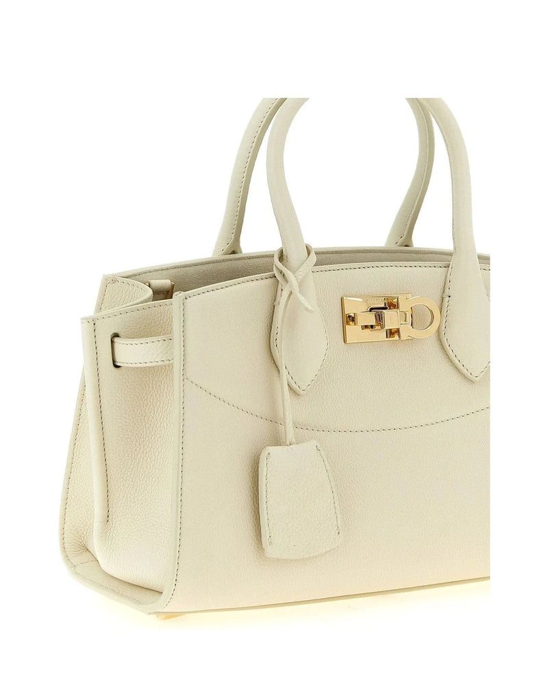 Ferragamo Satchel Bag in white, Calfskin Leather — view 3