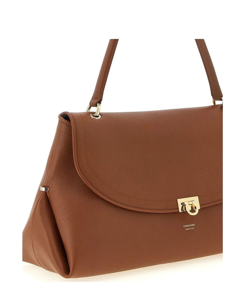 Ferragamo Shoulder Bag in brown, Calfskin Leather — view 3