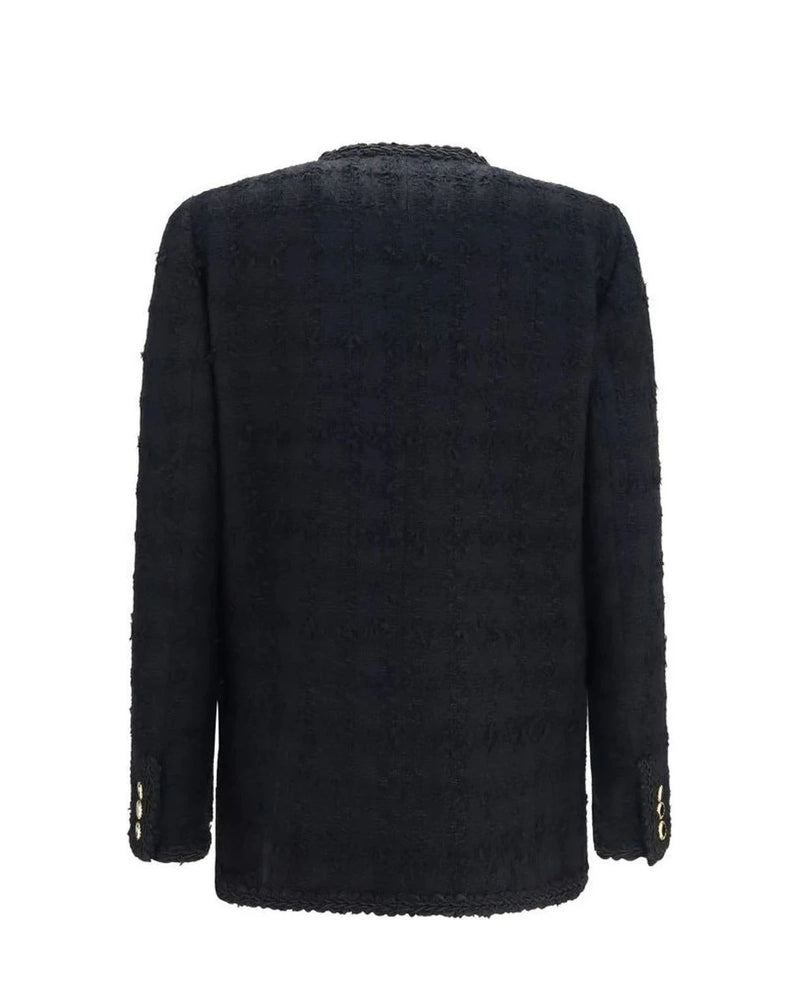 Alessandra Rich Bolero Jacket in black, Cotton — view 2