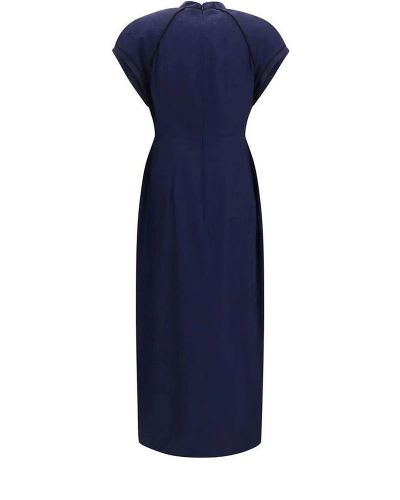 Alessandra Rich Dresse in navy, Silk — view 2
