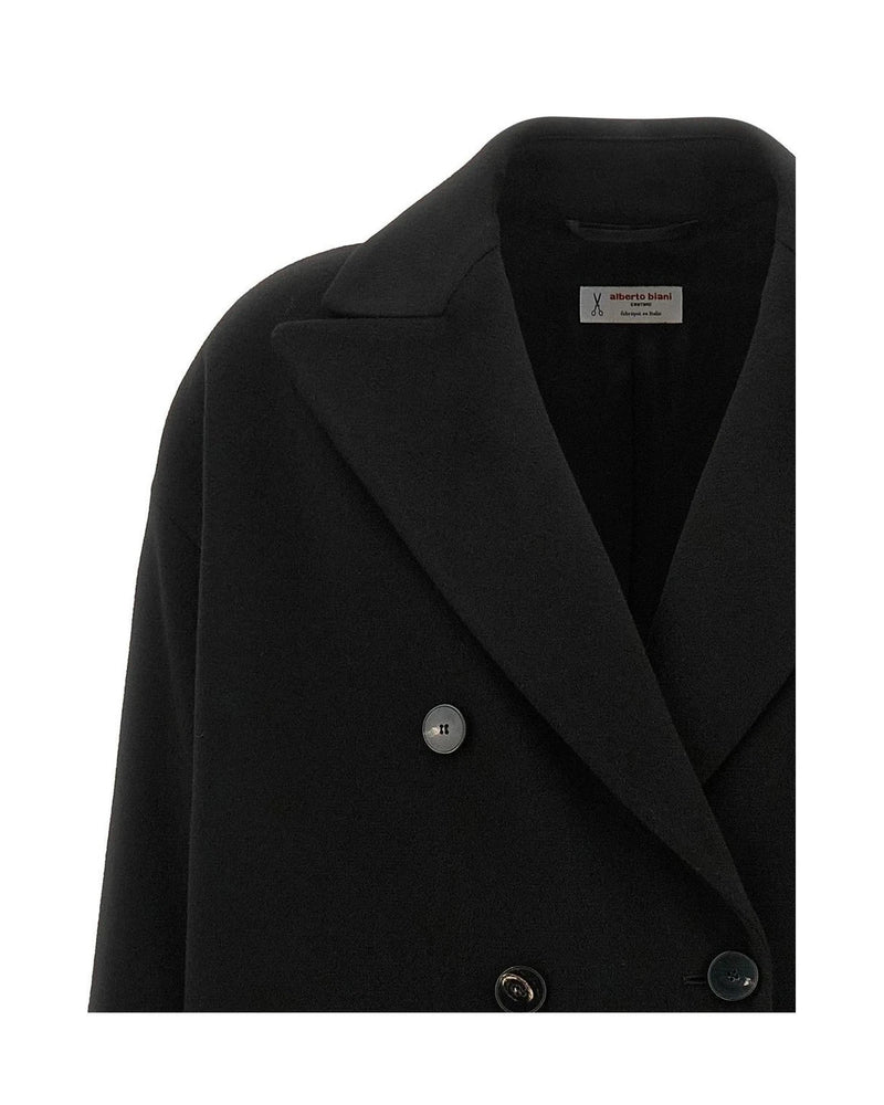Alberto Biani Overcoat in black, Wool — view 3