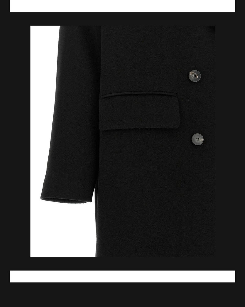 Alberto Biani Overcoat in black, Wool — view 4