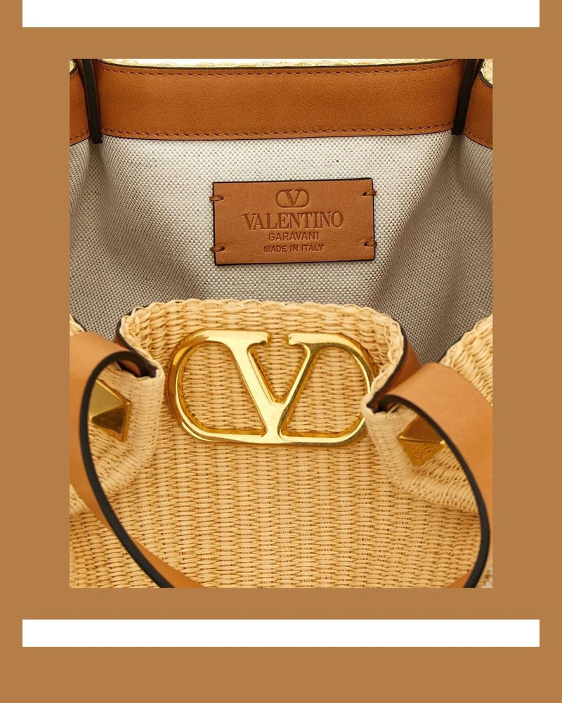 Valentino Garavani Shopping Tote in beige, Cotton — view 4