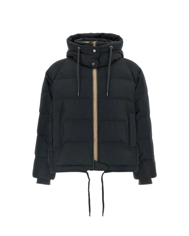 Brunello Cucinelli Puffer Jacket in black, Cotton