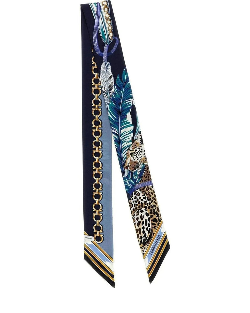 Ferragamo Scarves & Shawl in blue, Silk