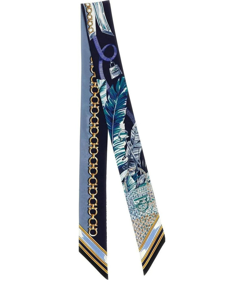 Ferragamo Scarves & Shawl in blue, Silk — view 2