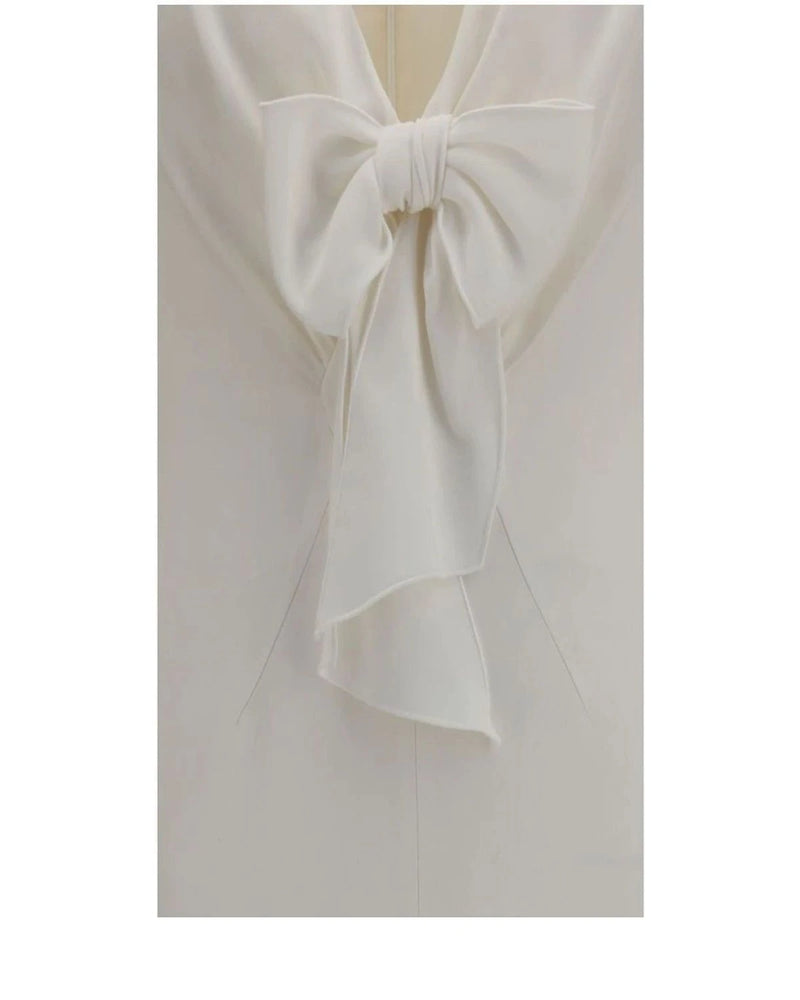 Alessandra Rich Dresse in white, Viscose — view 3