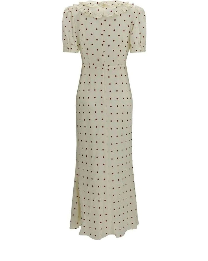 Alessandra Rich Dresse in beige, Silk — view 2