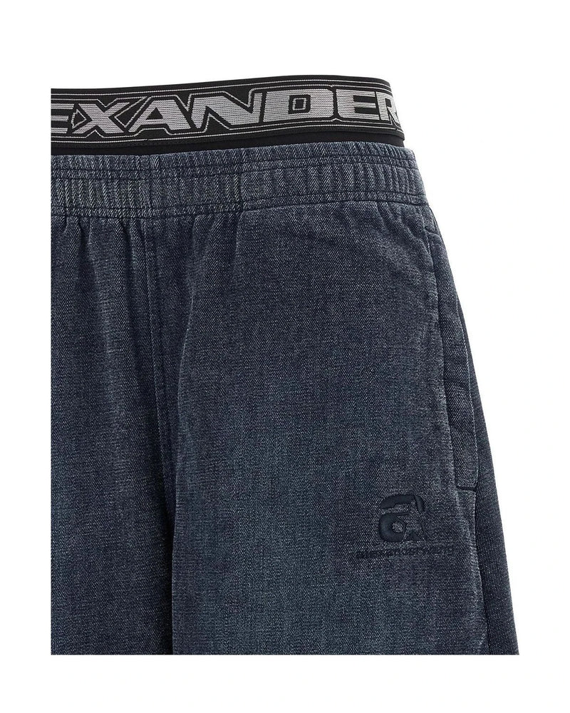 Alexander Wang Trouser in navy, Cotton — view 3