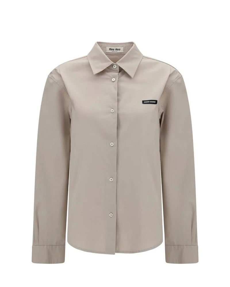 Miu Miu Dress Shirt in gray, Cotton