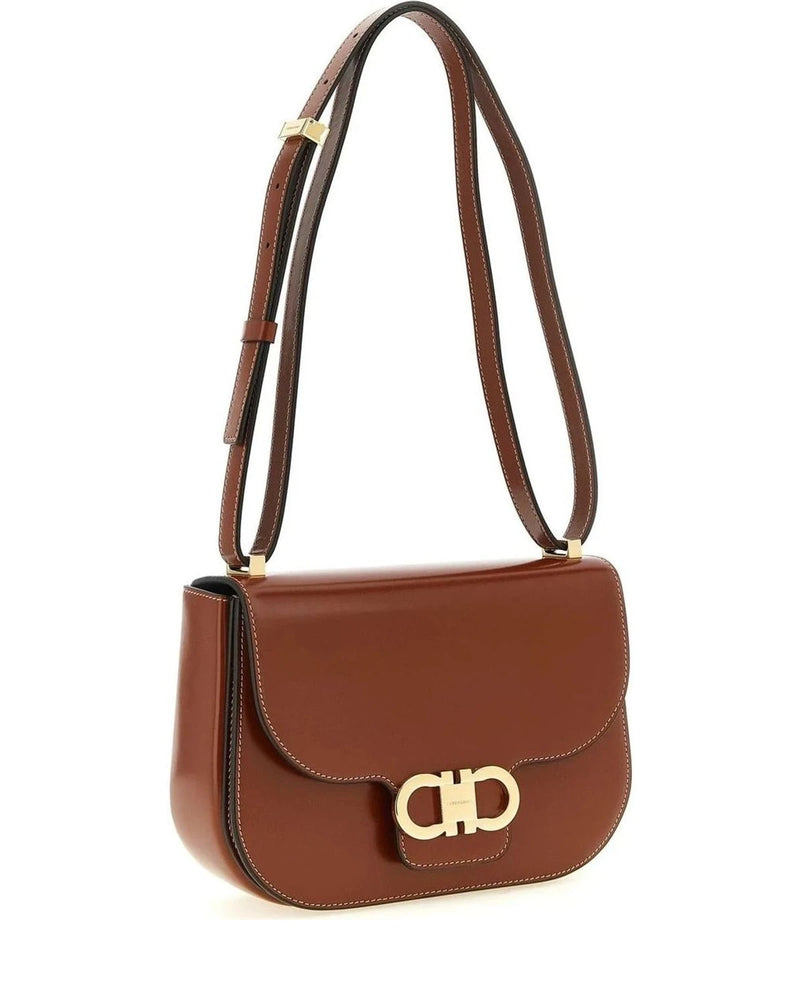 Ferragamo Cross Body Bag in brown, Calfskin Leather — view 3