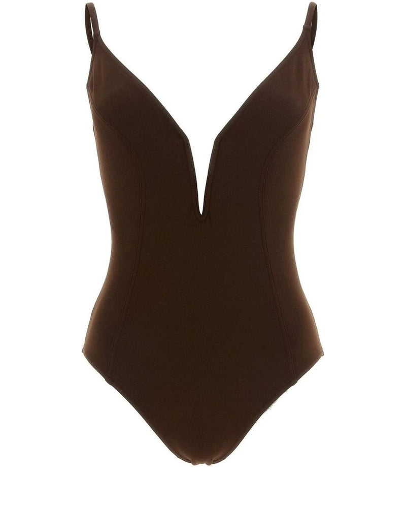 Eres One-Piece Swimsuit in brown, Polyamide