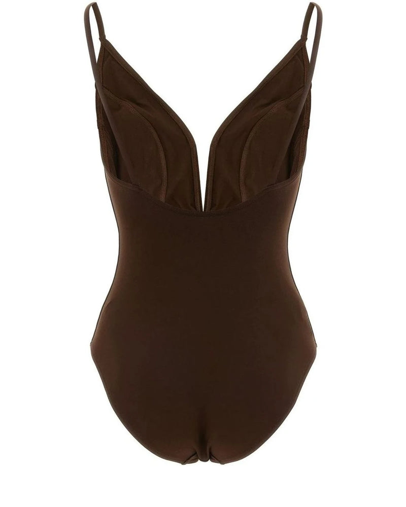 Eres One-Piece Swimsuit in brown, Polyamide — view 2