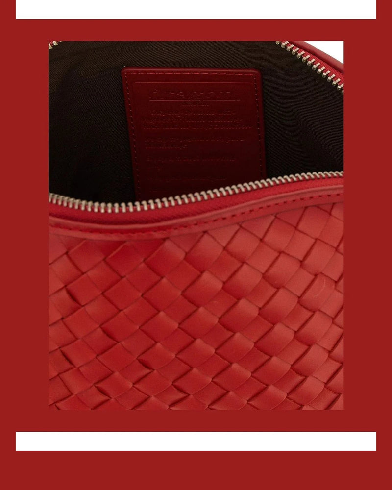 Dragon Diffusion Makeup Bag in red, Calfskin Leather — view 4
