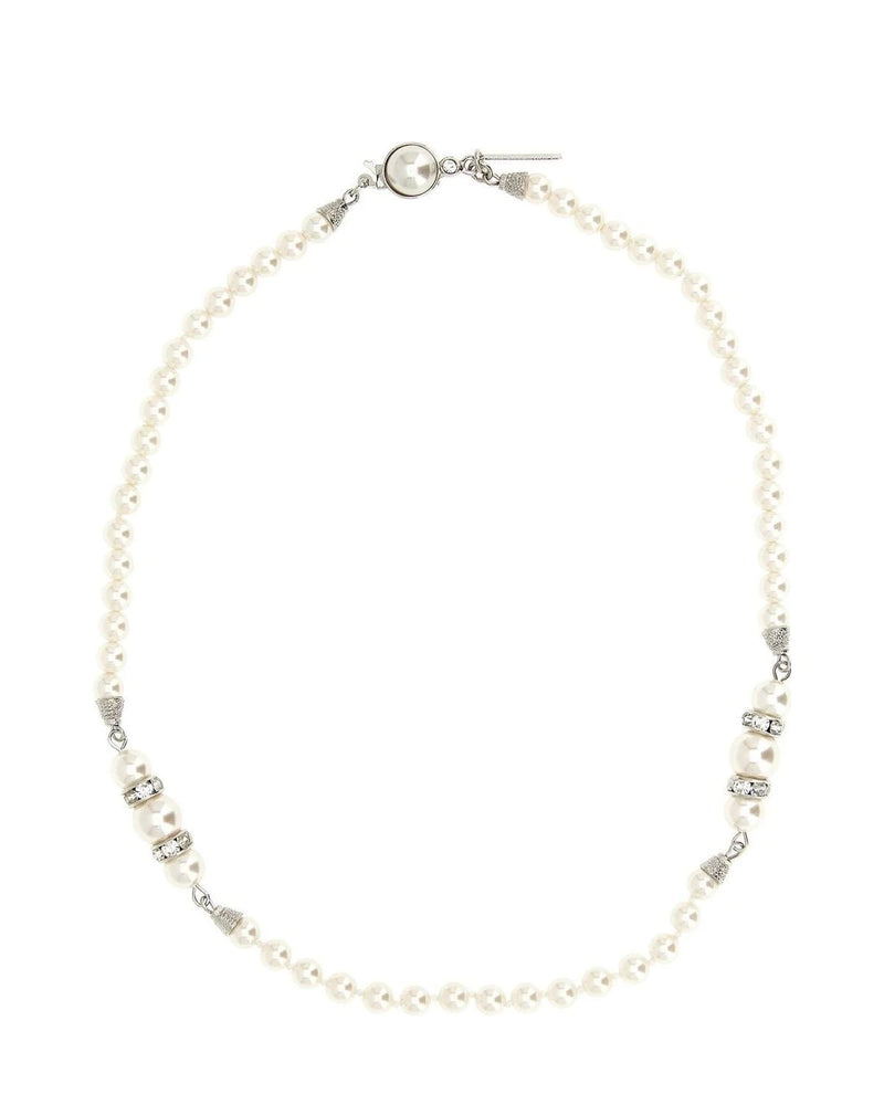 Alessandra Rich Necklace in white, Glass