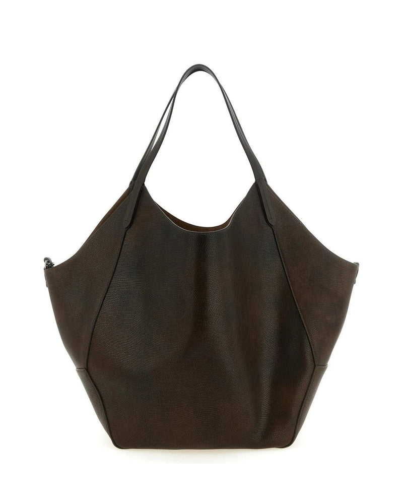 Brunello Cucinelli Tote Bag in brown, Calfskin Leather
