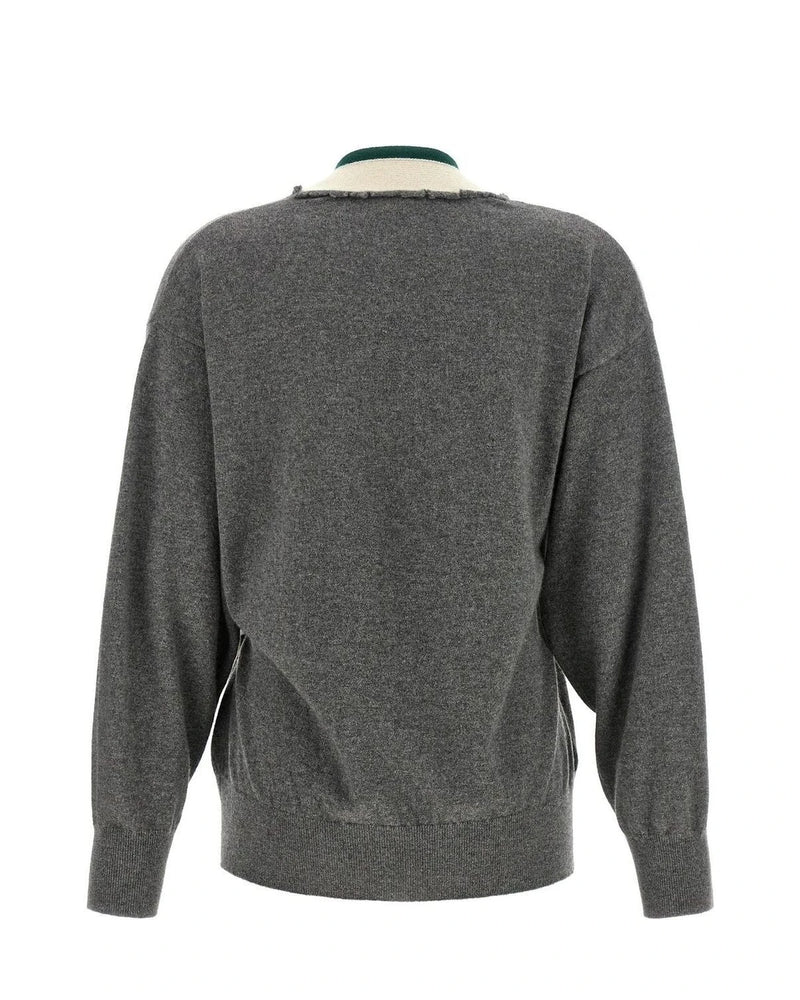 Dries Van Noten Cardigan in gray, Cashmere — view 2