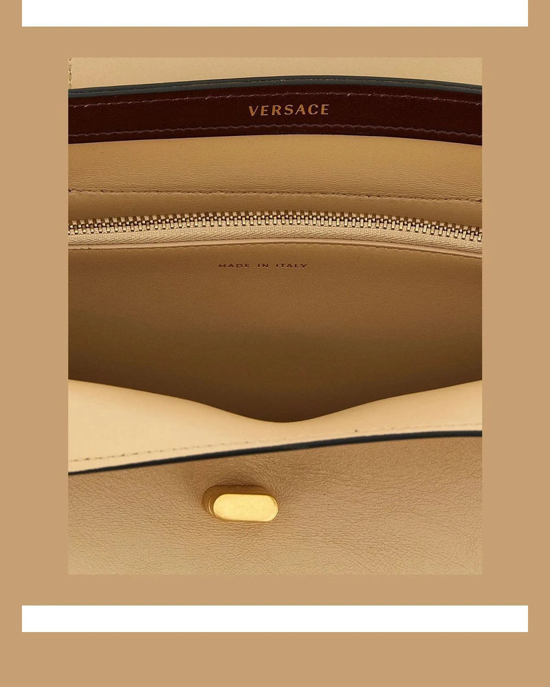 Versace Shoulder Bag in beige, Calfskin Leather — view 4