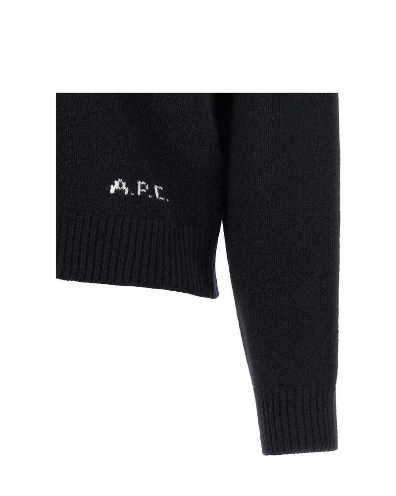 A.P.C. Cardigan in navy, Wool — view 4