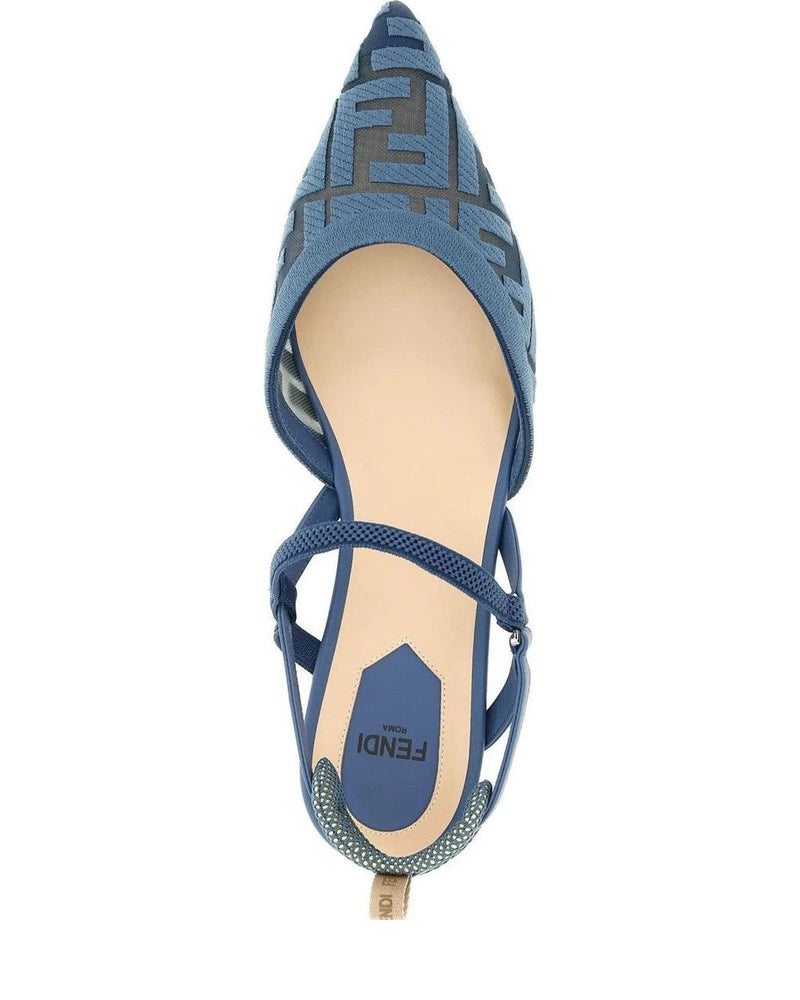 Fendi Sandals in blue, Polyamide — view 4