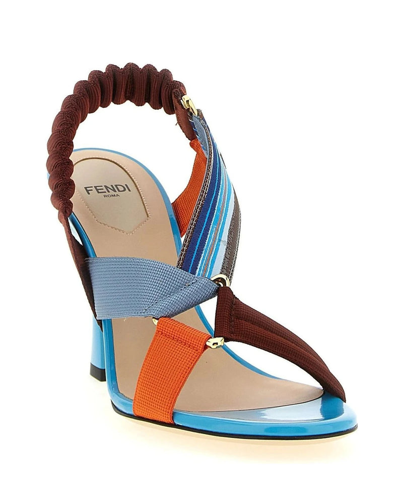 Fendi Sandals in multicolor, Viscose — view 2
